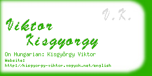 viktor kisgyorgy business card